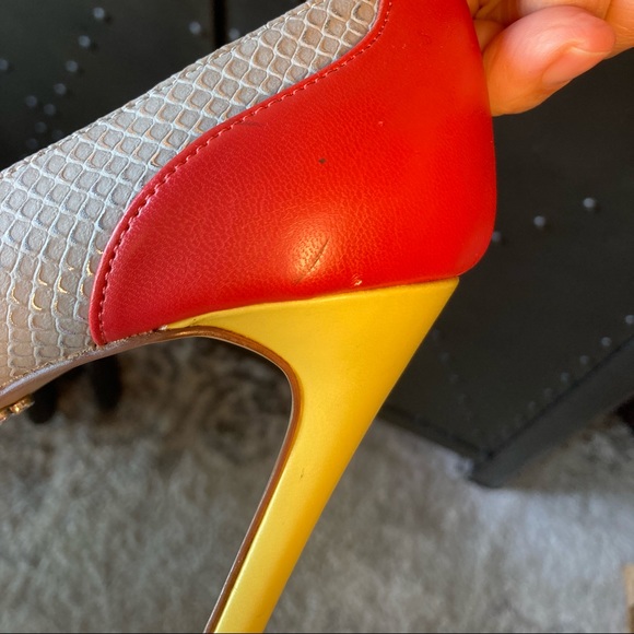 Rock N Republic Heels Faux Snakeskin Multicolor 7.5 Sexy - Picture 4 of 8